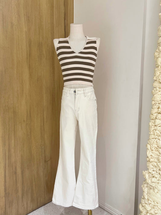 YINDY Flared Jeans (CREAM)