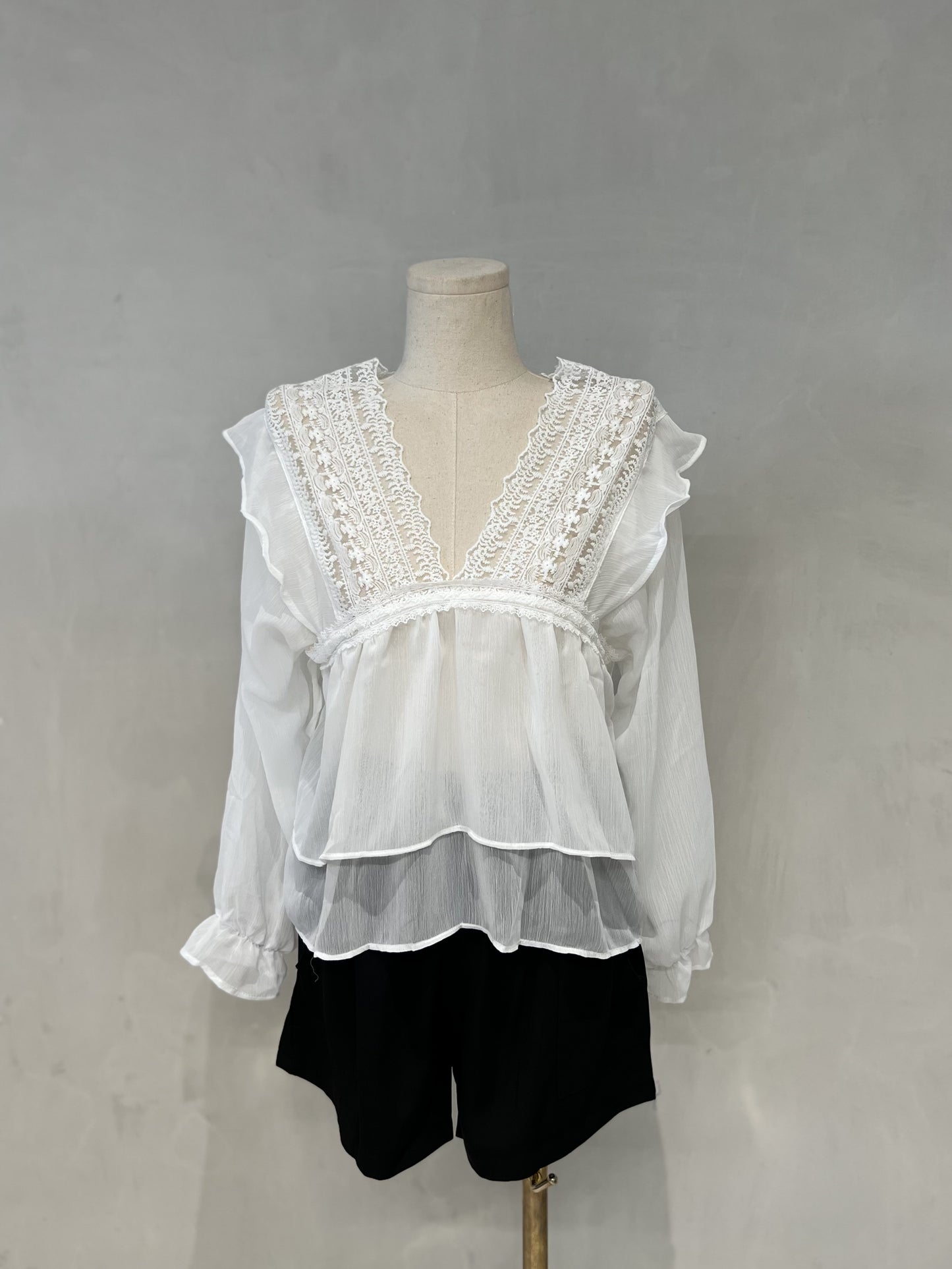 RIA Lace Sheer Blouse