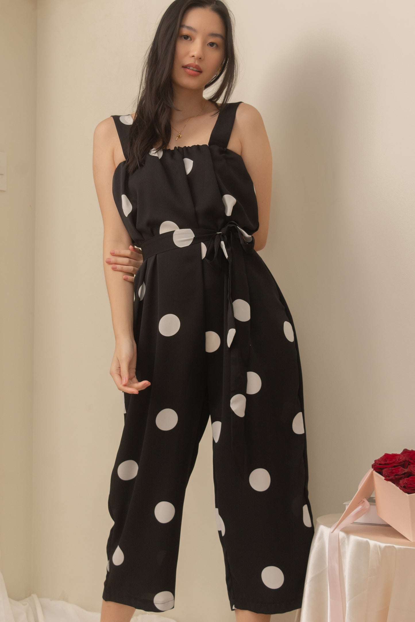 CAMILLA Dotted Jumpsuit (BLACK)