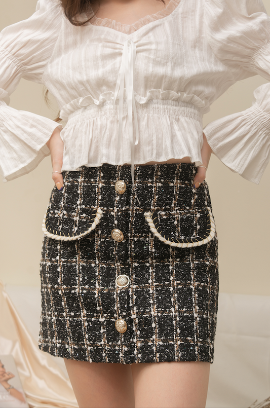 CHARLOTTE Tweed Skirt (Color Options)