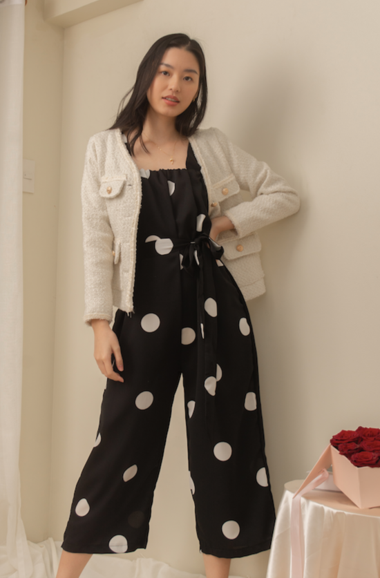 CAMILLA Dotted Jumpsuit (BLACK)